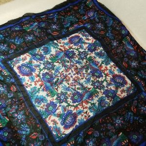 Vintage Challis by Birkshire Floral Scarf